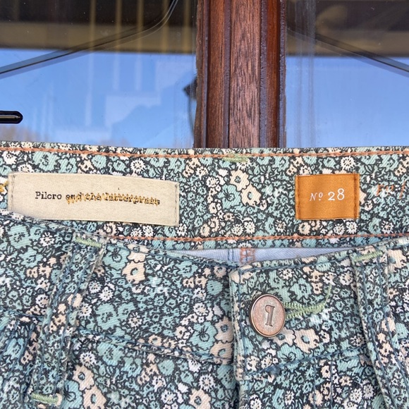 Pilcro and the letterpress (Anthropologie)floral‎ denim pants. Size 28 - Picture 2 of 6